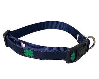 Shamrock 4 Leaf Dog Collar | St. Patrick’s Day Accessory | Made in USA