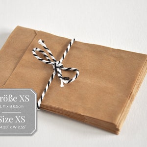 25 paper bags brown XS 6.5 x 11 cm, flat bag image 5