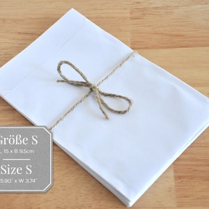 25 paper bags white S 9.5 x 15 cm, sustainable gift bags, flat bags, neutral gift packaging, flat bag image 5