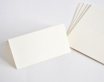 Place cards ivory, 20 pieces | Name tags, table numbers cream-colored, small folding cards