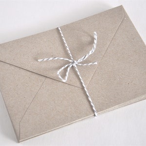 B6 envelopes made of kraft paper recycled envelopes, sustainable envelopes image 5