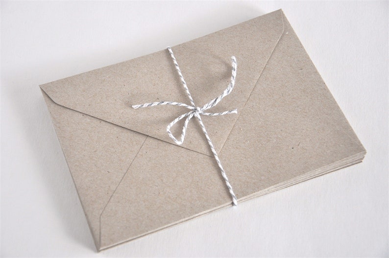 B6 envelopes made of kraft paper recycled envelopes, sustainable envelopes image 5