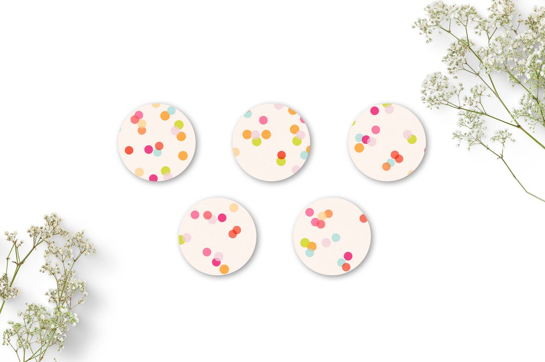 Sticker Set Confetti Pastel, Birthday Stickers, Gift Stickers for ...