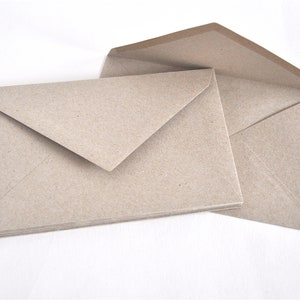 Briefumschläge A5 aus Kraftpapier Recycling Kuverts, nachhaltige Umschläge Bild 3