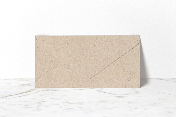 Briefumschläge DL aus Kraftpapier, 10 Stück | Kuverts DIN Lang, nachhaltige Umschläge, Recycling