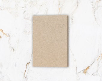 A6 folded cards made of kraft paper, 10 pieces | Blank folding cards, double cards made of recycled material