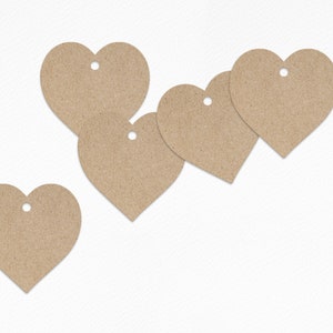 Herz Anhänger aus Recycling Kraftpapier, 5cm, Geschenkanhänger Mädchen, nachhaltige Tags, Papieranhänger zur Hochzeit Bild 5