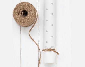Jutegarn Natur 100m, Jutekordel einfarbig, Dekogarn aus rustikaler Jute, Juteschnur ungefärbt, nachhaltiges Geschenkband
