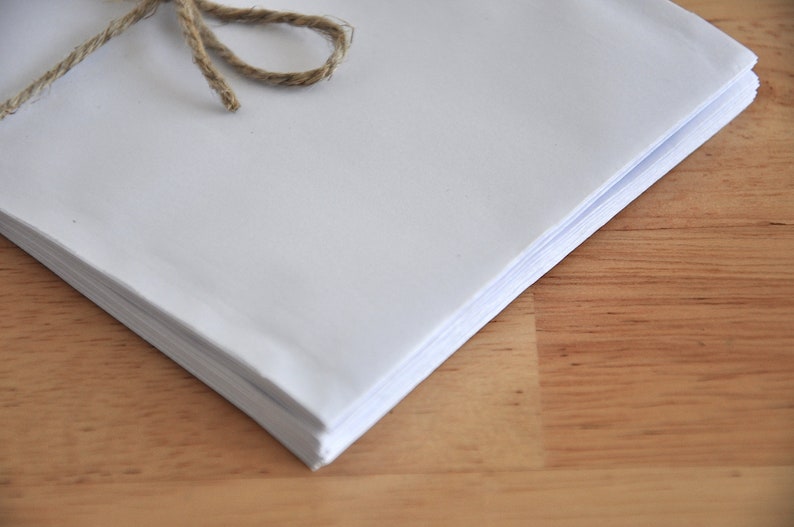 25 paper bags white S 9.5 x 15 cm, sustainable gift bags, flat bags, neutral gift packaging, flat bag image 4