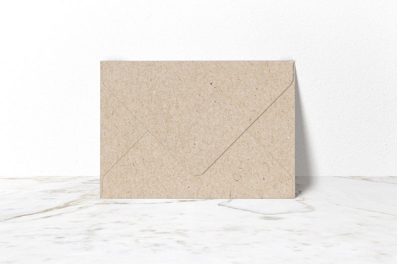 B6 envelopes made of kraft paper recycled envelopes, sustainable envelopes image 1