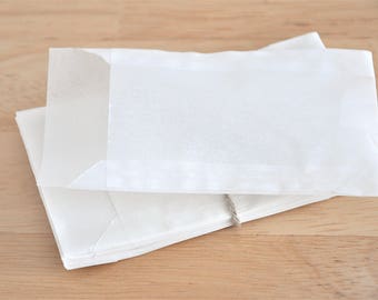 25 Bolsas de papel glassine XS 6,5 x 11 cm Bolsas pequeñas translúcidas Bolsas planas Bolsas de regalo blancas semitransparentes