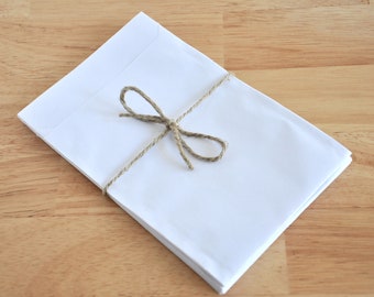 25 Papiertüten weiß S - 9,5 x 15cm, nachhaltige Geschenktüten, Flachbeutel, neutrale Geschenkverpackung, Flatbag