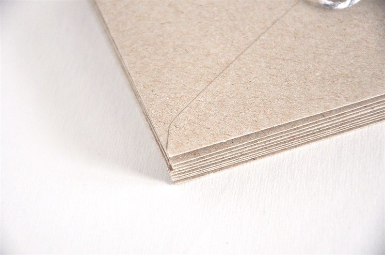 Briefumschläge DL aus Kraftpapier, 10 Stück Kuverts DIN Lang, nachhaltige Umschläge, Recycling Bild 3