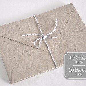 B6 envelopes made of kraft paper recycled envelopes, sustainable envelopes image 2