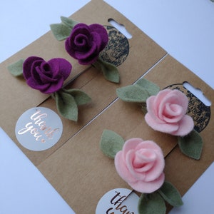 Baby, child&#39;s flower hair clips, various colours available, 100% wool felt, hair accessories, floral hair clip.
