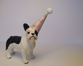 Animal cake topper, Schleich french bulldog, cake decoration, kids birthday, animal themed party.