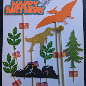 Dinosaur cake topper, birthday cake topper.