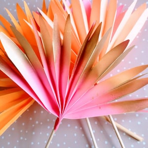 Cake Topper paper palms, various colours available.