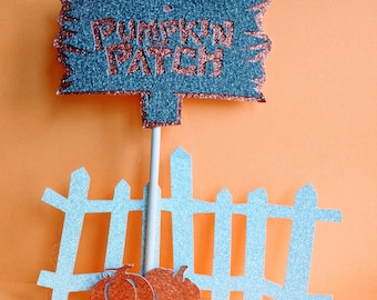 Halloween 'Pumpkin patch' cake topper by Journey To Hygge.