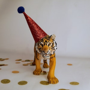 Tiger party animal, animal cake topper, cake decoration, party supplies, child's birthday.