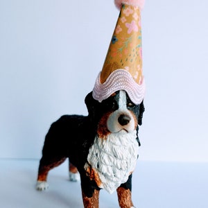 Schleich Bernese mountain dog, cake topper, including mini personalized flag, add your own accessories.