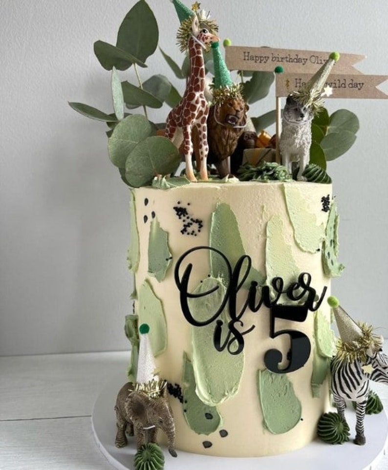 Set of Party Hats for Your Animal Cake Toppers Mini Etsy UK