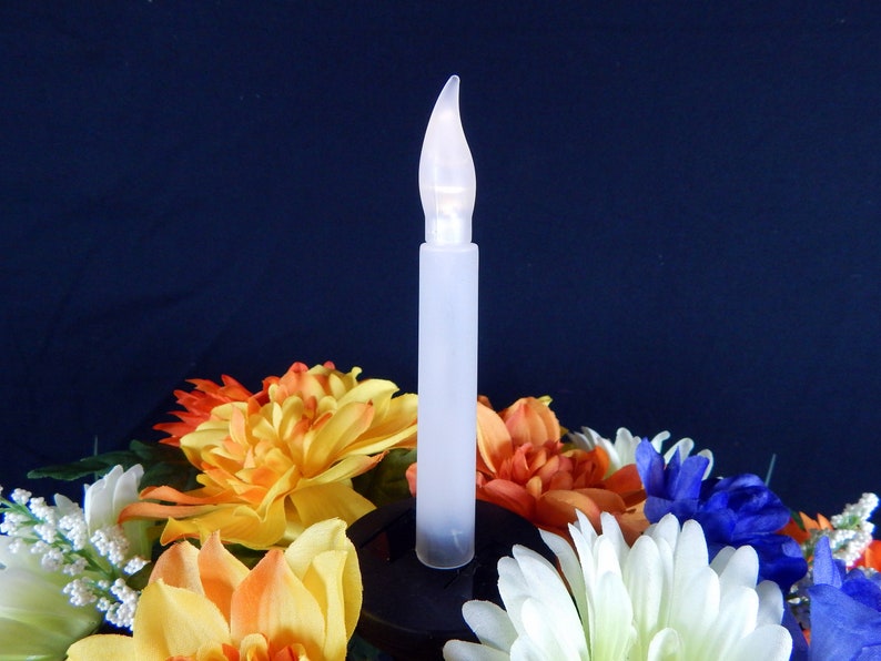 Deluxe Solar Candle Cemetery Flower Headstone/Tombstone Vase Etsy