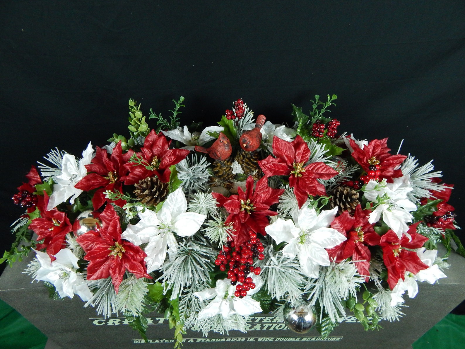 Christmas Memorial Decoration Red Cardinals Cemetery Flower  Etsy