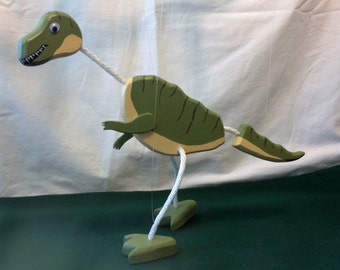T-Rex Dinosaur Marionette - Wooden Puppet Pet