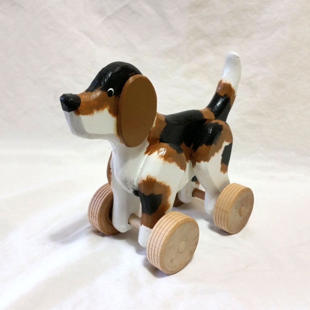 Puppy Dog Wooden Rolling Toy for Toddlers and Kids Dalmatian - Etsy
