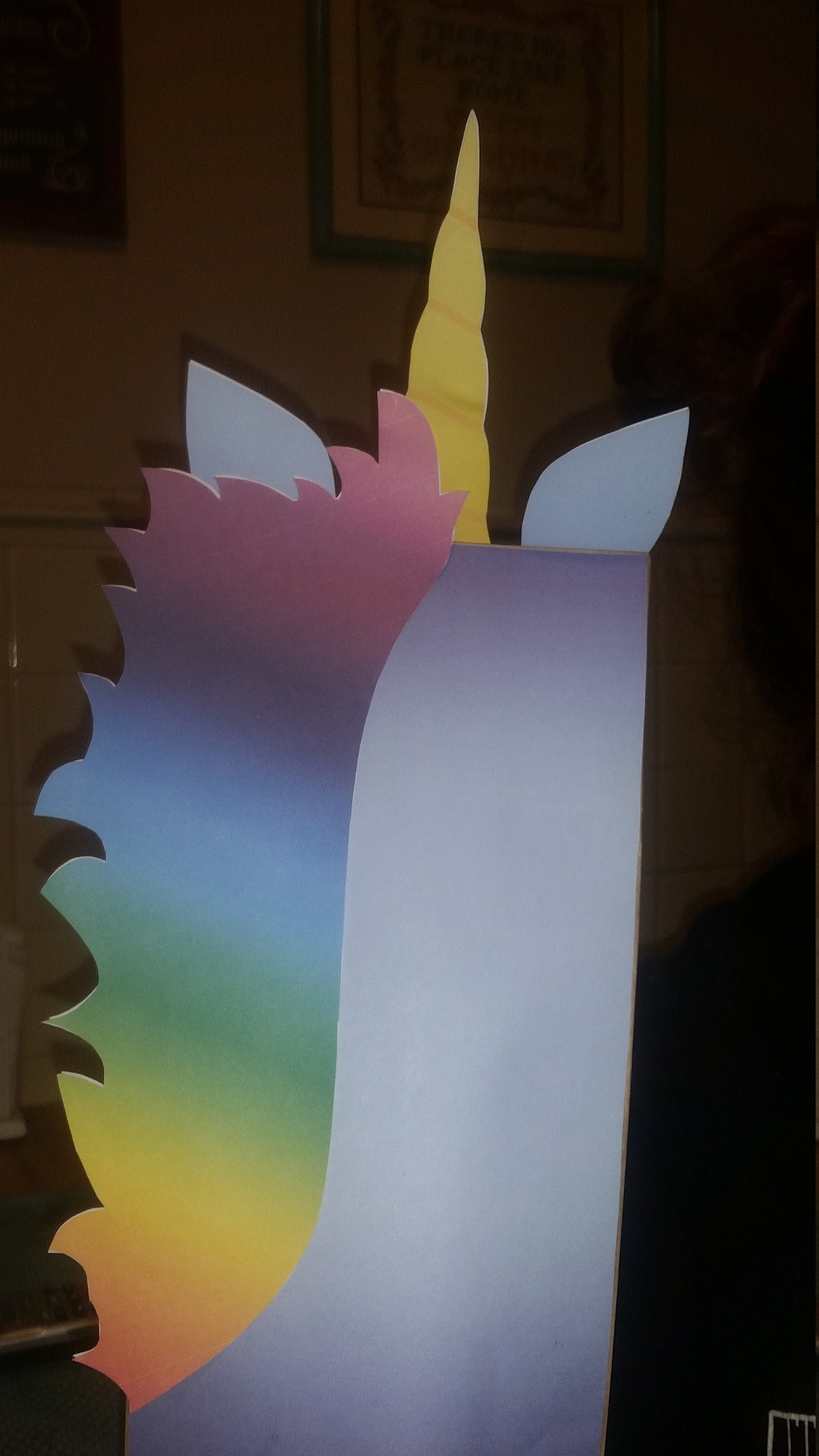 blue unicorn paper bag puppet full color downloadable pdf etsy