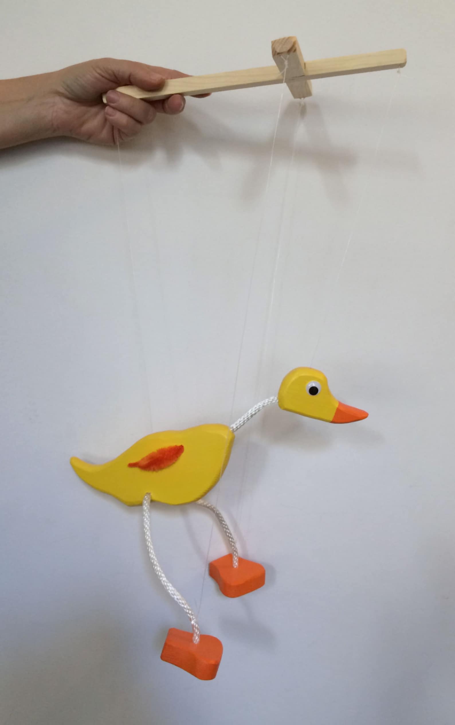 Spring Duck Marionette - Wooden Puppet Pets - Etsy