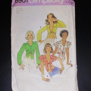 Vintage Simplicity 6901 Ca 1975 Size 12 Bust 34 inches