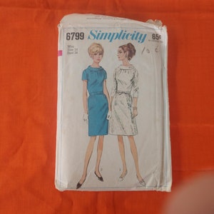 Simplicity 6799 ca 1966 Storlek 14, Byst 34