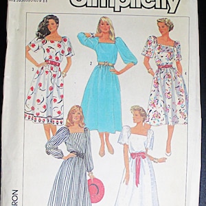 Vintage Simplicity 8063 ca 1987 Sizes 10-16 Bust 32 1/2 -38 inches
