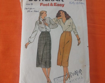 Vintage Butterick 6791 ca 1970's Size 8 Waist size 24