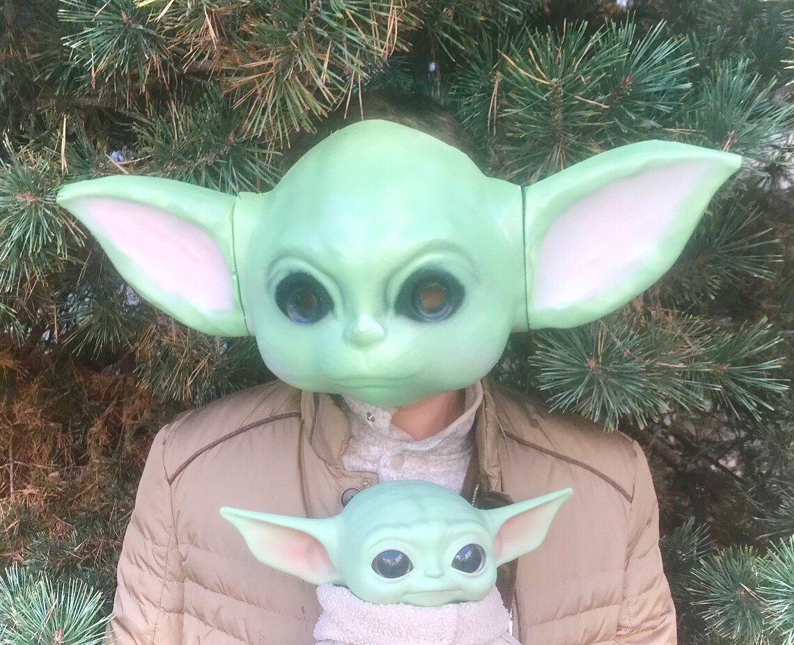 Darth Maul Baby Yoda Halloween Costume Mask Etsy