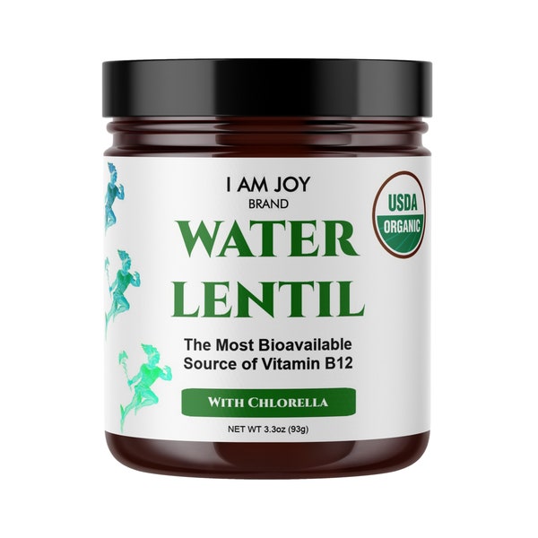 Organic Water Lentil Protein Powder (aka Duckweed/Wolffia) Best Source of B12 Vitamin | With Chlorella | Sustainably Farmed