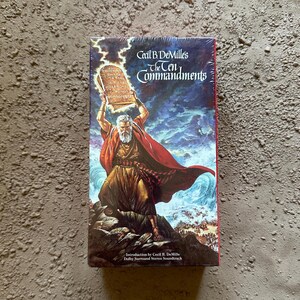 Brand New VHS- Origional Wrapping- The Ten Commandments - Cecil B. DeMilles - Starring Charlton Heston - 1956