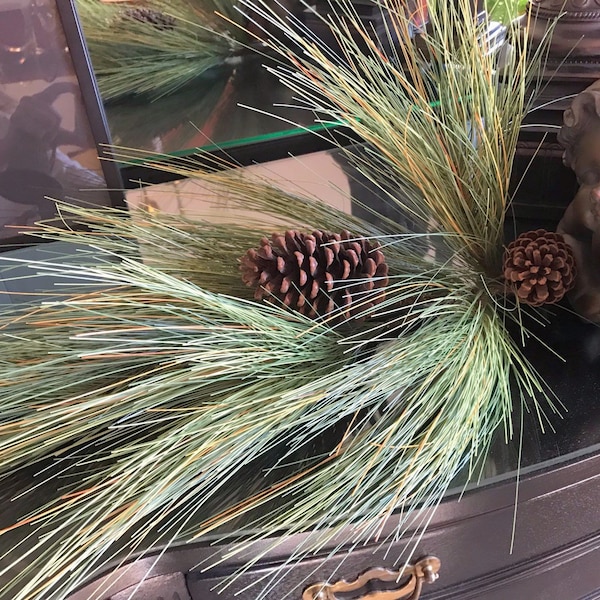Long Needle Sugar Pine Spray with Pinecones ~ Great Christmas Garland ~ Pine Sprays ~ Christmas Garland