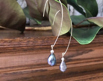 Genuine Cultured Pearl Earrings ~ Drop Earrings ~ Dangle Earrings