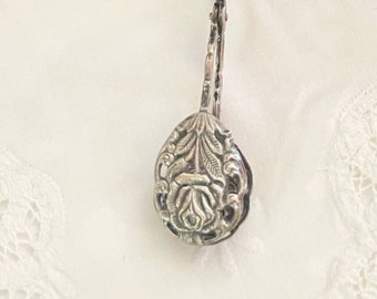 Antique Smaller Silver Tongs ~ German Serving Utensils ~ 800 Silver ~ Antique Silver