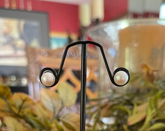 Pendientes clásicos de perlas AAA ~ Pendientes de botón de oro de 14 quilates ~ Envueltos para regalo