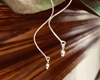 Boucles d'oreilles pendantes ~ En argent sterling, or jaune NBJ527 ~ Boucles d'oreilles en argent sterling