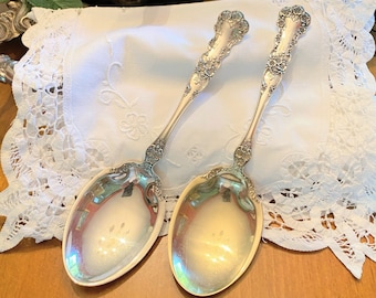 Beautiful Gorham Buttercup Silver Serving Spoon and Baby Spoon ~ 925 Silver Spoon ~ Antique Silver