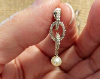 Boucles d'oreilles pendantes en argent sterling ~ Boucles d'oreilles CZ ~ NBJ525 ~ Bagues en cascade ~ Mariée ~ Boucles d'oreilles de mariée