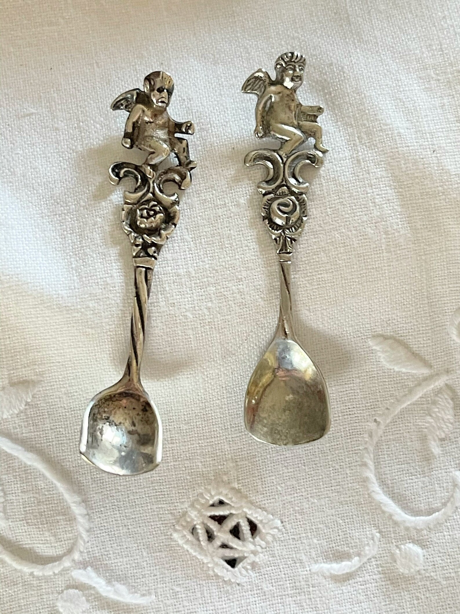 Antique Victorian Salt Spoons 835 Silver Salt Spoons German Etsy