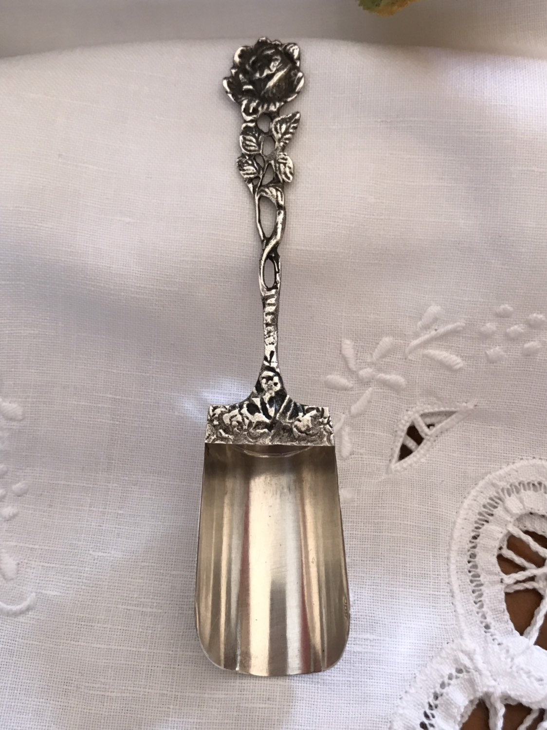 Silver Scoops Sugar Shovel Silver Tea Caddy 800 Silver Germany