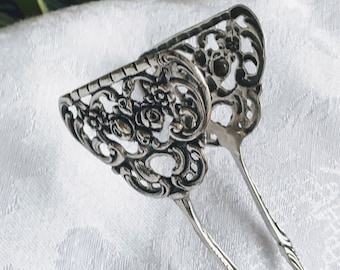Pince à pâtisserie en argent 800, hollandaise allemande ~ pinces à pâtisserie pour le déjeuner de la mariée ~ ciseaux en argent 800