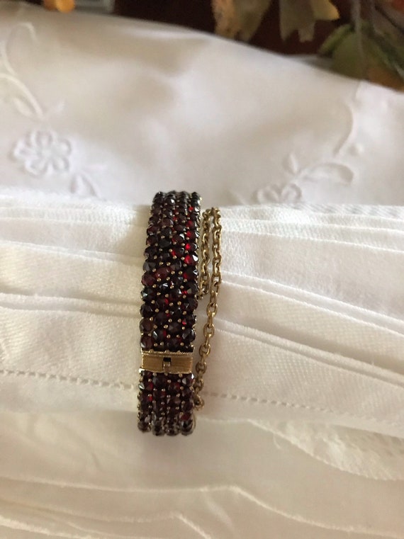 Antique Garnet Bracelet ~ Rare Garnet Bracelet ~ … - image 4